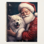 Akita met Sinterklaas Feestelijke Kerstmis Planner (Voorkant)