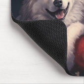 Akita met Sinterklaas Festive Kerstmis Muismat (Hoek)