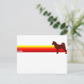 Akita met Stripes Briefkaart (Staand voorkant)