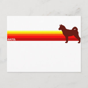 Akita met Stripes Briefkaart