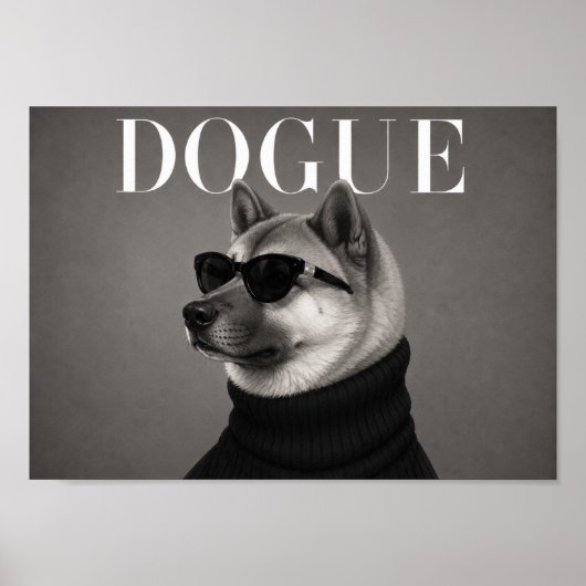Akita Mode Honden Kunstprint Poster (Voorkant)