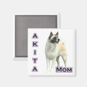 Akita Moeder 4 - Magneet (Voorkant / Achterkant)