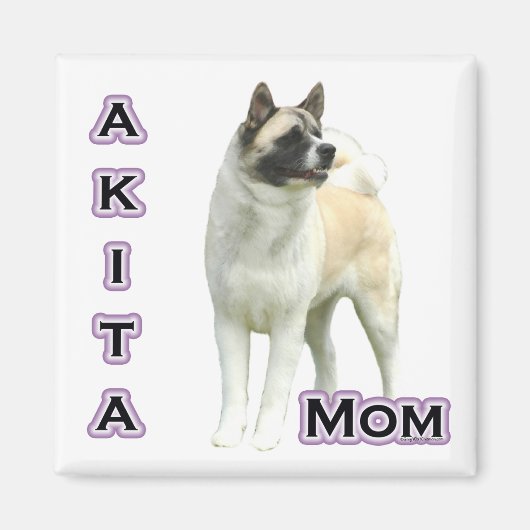 Akita Moeder 4 - Magneet (Voorkant)