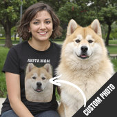 Akita Mom Custom Dog Photo Gift voor Dog Mom T-shirt