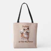 Akita - Naam van hond toevoegen, tekst wijzigen Tote Bag (Achterkant)