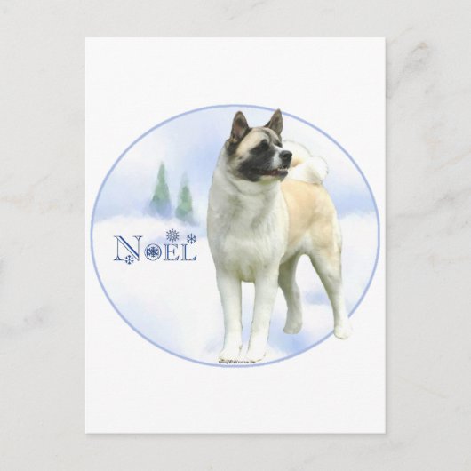 Akita Noel Feestdagenkaart (Voorkant)