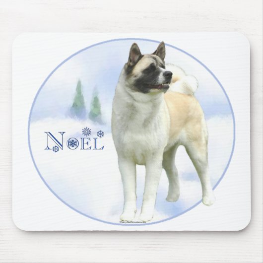 Akita Noel Mousepad Muismat (Voorkant)