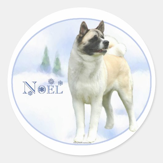 Akita Noel Stickers (Voorkant)