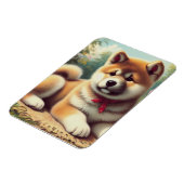 Akita olieverfschilderij Magneet (Linkerzijde)