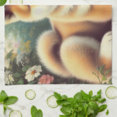 Akita olieverfschilderij Theedoek (Gevouwen)