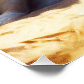 Akita op strand, zomercadeau voor hondenliefhebber perfect poster (Hoek)