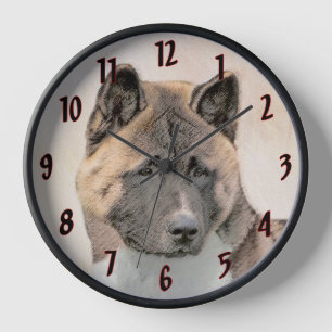 Akita Painting - Cute Original Dog Art