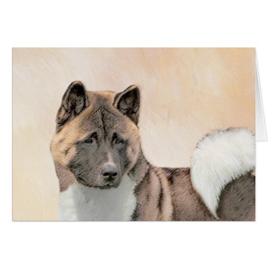 Akita Painting - Cute Original Dog Art (Voorkant Horizontaal)