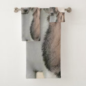 Akita Painting - Cute Original Dog Art Bad Handdoek (Insitu)