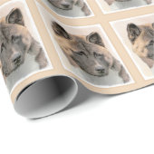 Akita Painting - Cute Original Dog Art Cadeaupapier (Rol Hoek)