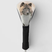 Akita Painting - Cute Original Dog Art Golfheadcover (Voorkant)