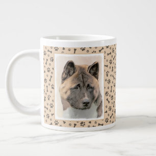 Akita Painting - Cute Original Dog Art Grote Koffiekop