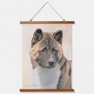 Akita Painting - Cute Original Dog Art Hangend Wandkleed