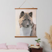 Akita Painting - Cute Original Dog Art Hangend Wandkleed (Slaapkamer)