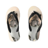 Akita Painting - Cute Original Dog Art Kinder Teenslippers (Voetbed)