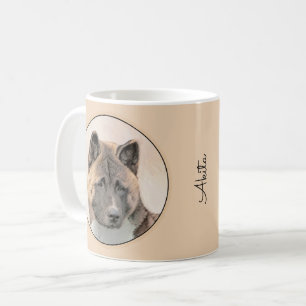 Akita Painting - Cute Original Dog Art Koffiemok