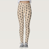 Akita Painting - Cute Original Dog Art Leggings (Voorkant)