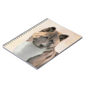 Akita Painting - Cute Original Dog Art Notitieboek (Linkerzijde)