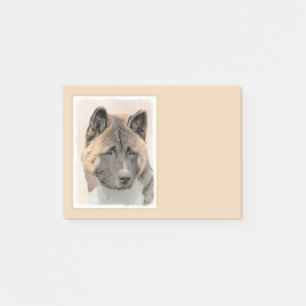 Akita Painting - Cute Original Dog Art Post-it® Notes