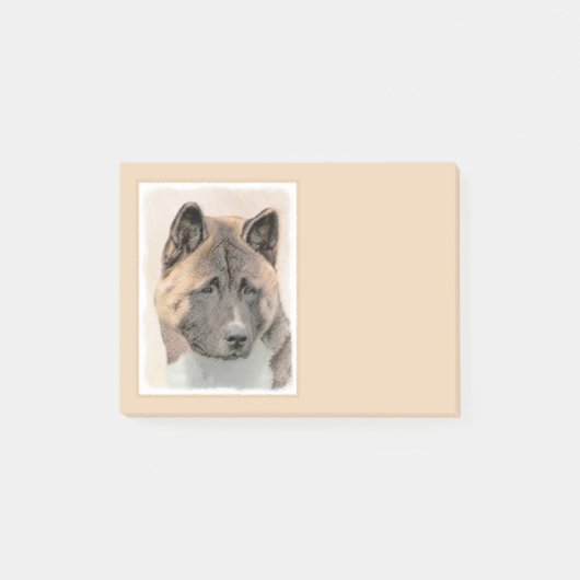 Akita Painting - Cute Original Dog Art Post-it® Notes (Voorkant)