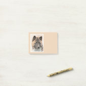 Akita Painting - Cute Original Dog Art Post-it® Notes (Op bureau)