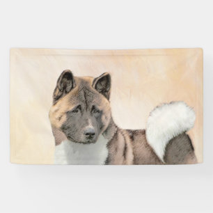 Akita Painting - Cute Original Dog Art Spandoek