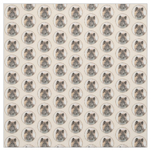 Akita Painting - Cute Original Dog Art Stof