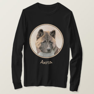 Akita Painting - Cute Original Dog Art T-shirt