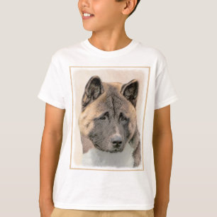 Akita Painting - Cute Original Dog Art T-shirt