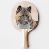 Akita Painting - Cute Original Dog Art Tafeltennisbatje (Achterkant)