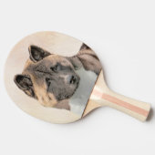 Akita Painting - Cute Original Dog Art Tafeltennisbatje (Zijkant)