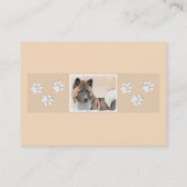 Akita Painting - Cute Original Dog Art Visitekaartje (Achterkant)