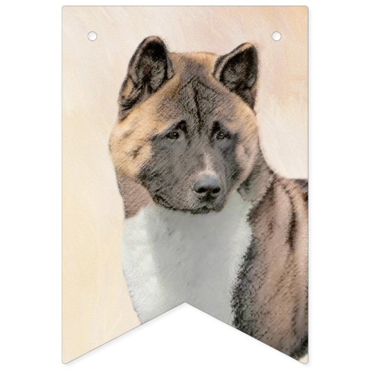 Akita Painting - Cute Original Dog Art Vlaggetjes (Tweede vlag)