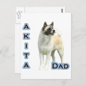 Akita Pap 4 Briefkaart (Voorkant / Achterkant)