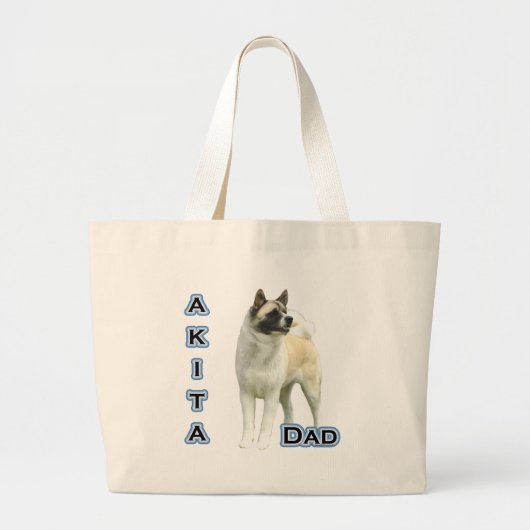Akita Pap 4 Grote Tote Bag (Voorkant)