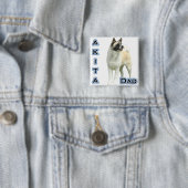 Akita Pap 4 Vierkante Button 5,1 Cm (In situ)