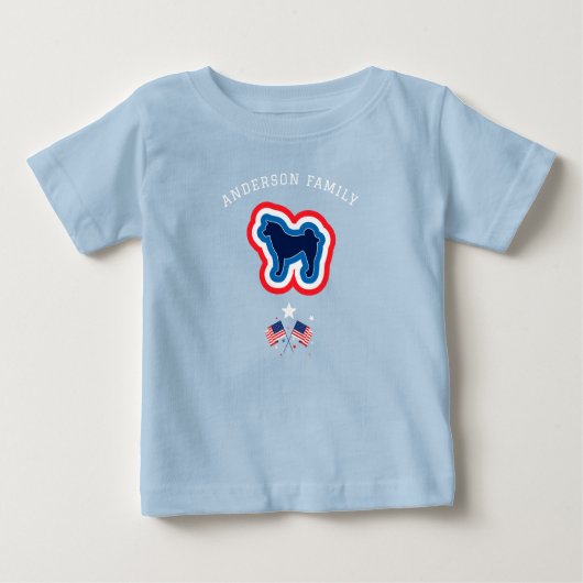 Akita Patriottisch Rood Wit En Blauw 4 Juli Hond (Voorkant)