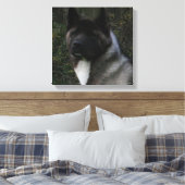 akita pinto zwart masker canvas afdruk (Insitu (Slaapkamer))