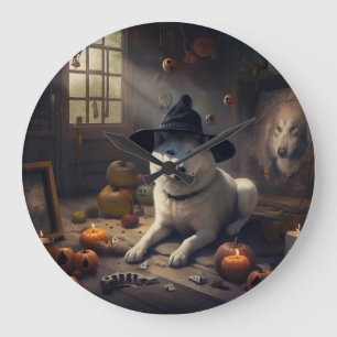 Akita Pompoenen Halloween Griezelen Grote Klok