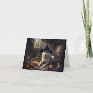 Akita Pompoenen Halloween Griezelen Kaart