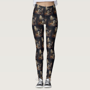 Akita Pompoenen Halloween Griezelen Leggings
