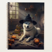 Akita Pompoenen Halloween Griezelen Planner (Voorkant)