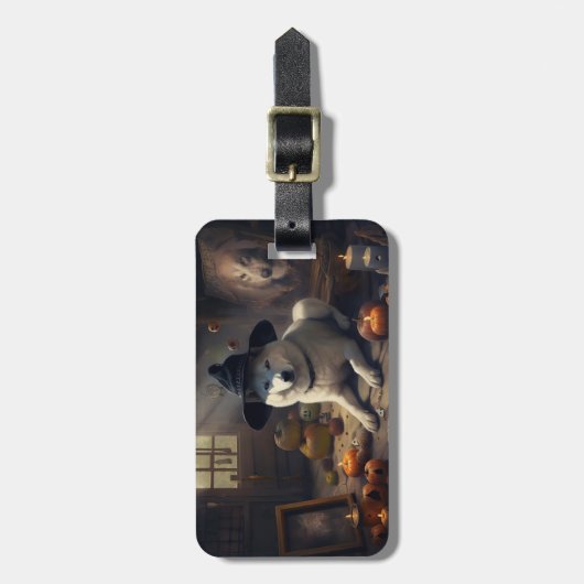 Akita Pumpkins Halloween Scary Bagagelabel (Voorkant verticaal)