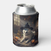 Akita Pumpkins Halloween Scary Blikjeskoeler (Blikje Voorkant)