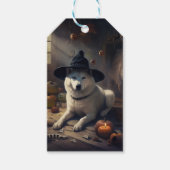 Akita Pumpkins Halloween Scary Cadeaulabel (Voorkant)